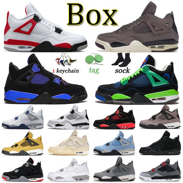 

professional 4 jumpman men trainers new basketball shoes military black cat 4s sneakers red cement midnight navy off sports doernbecher whit