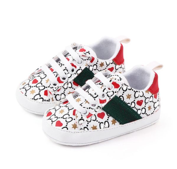 

baby shoes newborn boys girls heart star first walkers kids toddlers lace up pu sneakers prewalker white shoes7042474