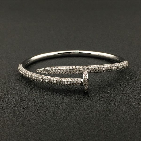 

full diamond bracelets women men 18k gold plated bangle bracelet jewelry for lover gift no box258h, Black
