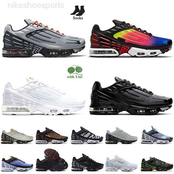 

tn 3 running shoes fashion women mens tuned tn plus run sneakers crater rainbow mesh triple white bone black iridescent laser blue vbwt