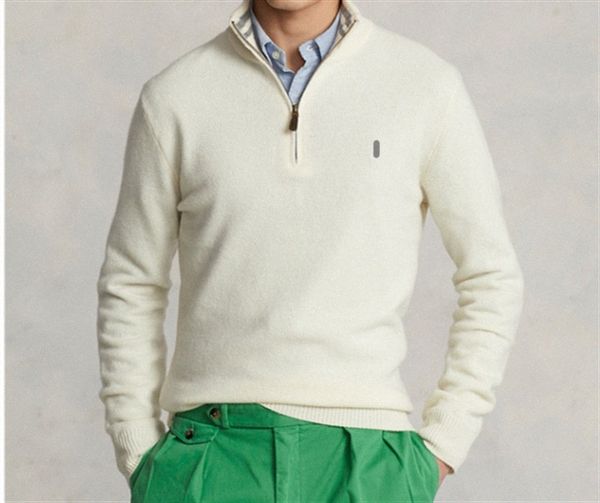 

designer mens sweaters printed knit pullover polo loose sweater knitted zipper long sleeve fashion pony f7bn#, White;black