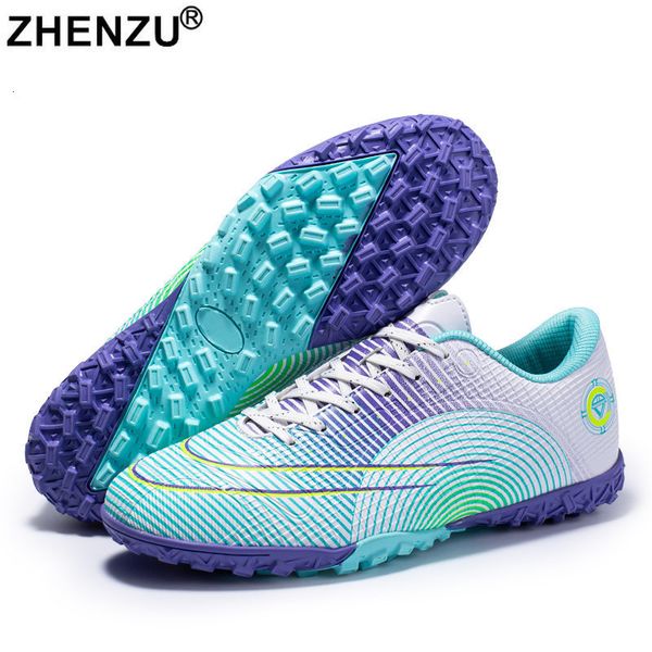 

safety shoes zhenzu size 30-45 professional soccer men kids boys sneakers football boots ag tf cleats tenis de futebol 221130, Black;brown