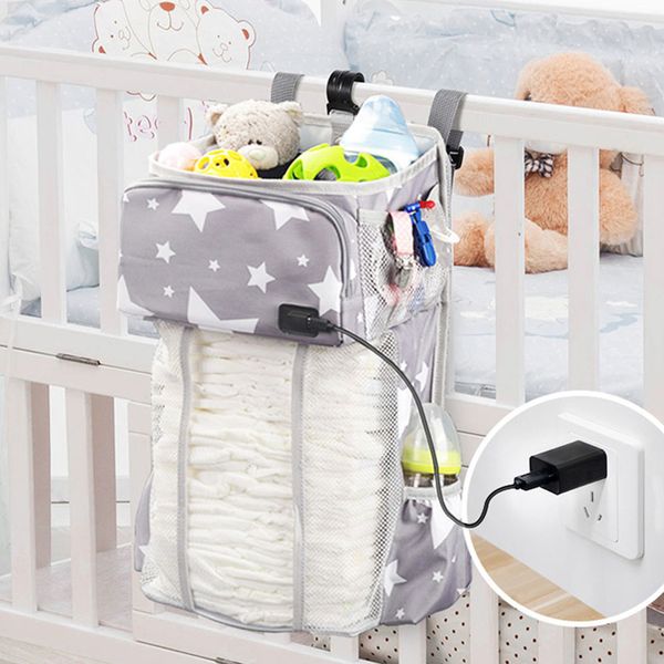 

bed rails hanging diaper organizer for changing table crib nursery forbaby with wet tissue warmer pocket 221130