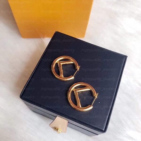 

designer gold hoop earrings fashion ladies stud earrings f glamour jewelry simple earrings ladies party wedding couple gift hh3, Golden;silver
