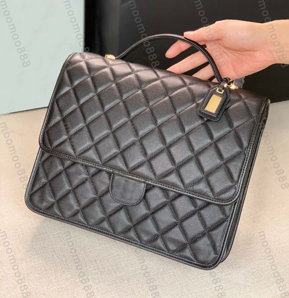 

10a tier mirror quality womens backpack bag 31.5cm classic real leather caviar quilted flap purse medium briefcase luxury designers double s