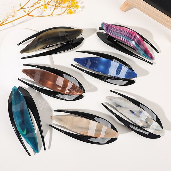 

large size acetate hair claws for women hairpins barrettes acrylic ponytail clips korean headwear hair accessories, Slivery;white