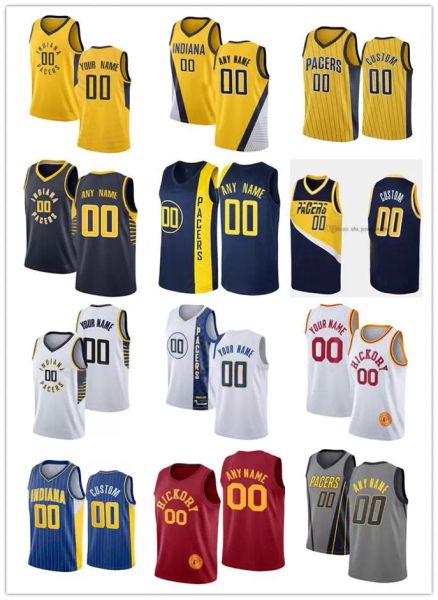 

basketball wears 75th mens womens youth indiana''pacers''9 t.j. mcconnell 0 tyrese haliburton 24 buddy hield 6 lance ste, Black