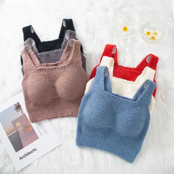 

ladies underwear autumn and winter 2022 new technology lazy cat coat plush vest thermal underwear comfortable gathering adjustable bra, Red;black