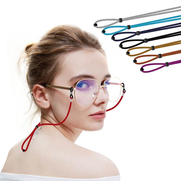 

suede fabric eyeglasses chains soft sunglasses solid line 12 colors wholesale