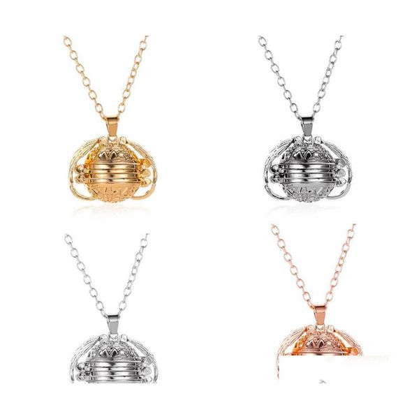 

pendant necklaces 4 color european american fashion can open mti wing p o box necklace socket retro fragrance pendant drop delivery dhwar, Silver