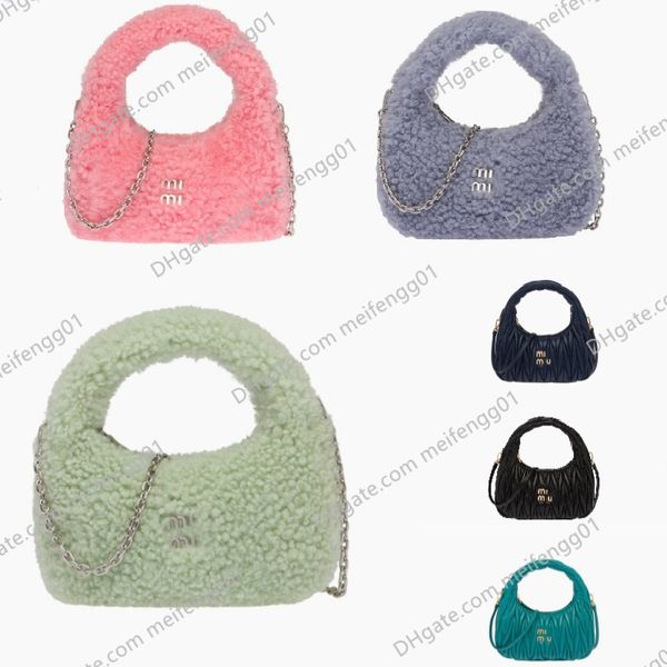 

uality luxury designer classic chain shoulder bags mi wander sheepskin mini hobo bag fashion casual handbag luxurys wallet womens cross body