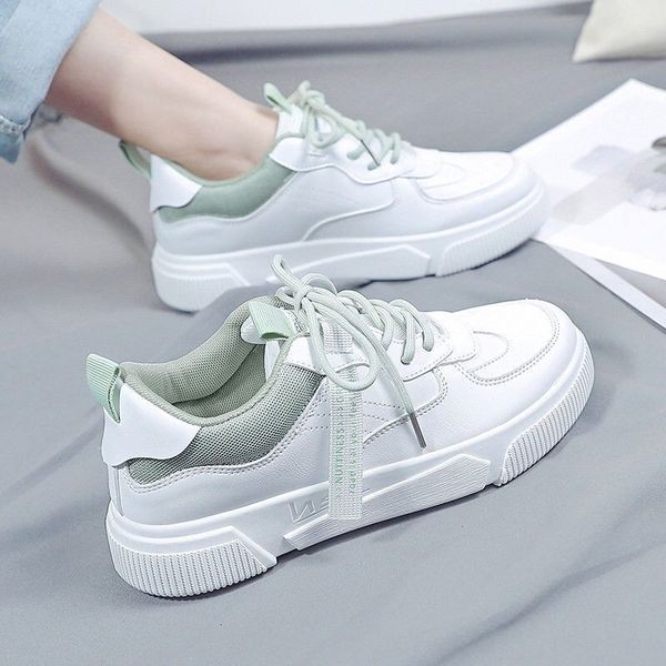 

dress shoe sneakers flat spring trend casual flats female fashion comfort white platform vulcanized 221130, Black