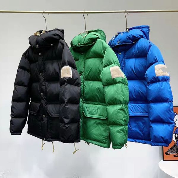 

mens down jacket stylist coat leaves printing parka jacket men women winter overcoat puffer jackets size s-2xl, Black