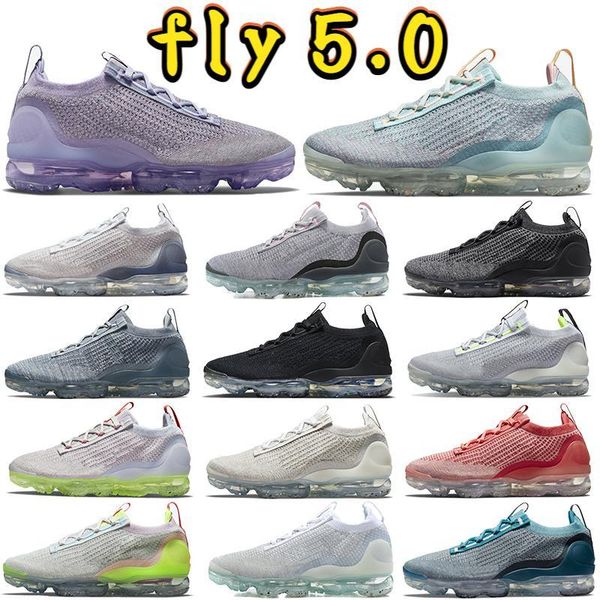

2022 new fashion fly 5.0 men running shoes knit chilly blue light pastel hyper royal vapores fk bone beige grey oatmeal neon day to night pu, Black