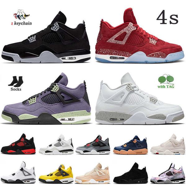 

fashion women mens jumpman 4 basketball shoes oklahoma sooners black canvas white oreo canyon purple 4s red thunder university blue cactus
