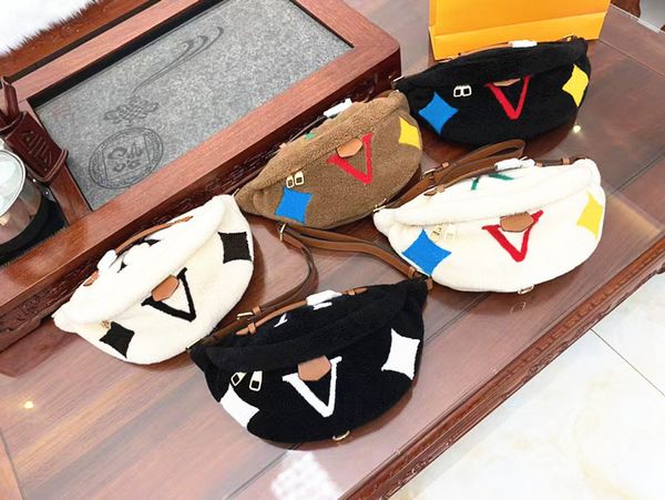 

fleece teddy womens bum chest bag luxury mens designer purses m55425 tote lambswool teedy fanny pack bumbag belt waistpacks handbag crossbod