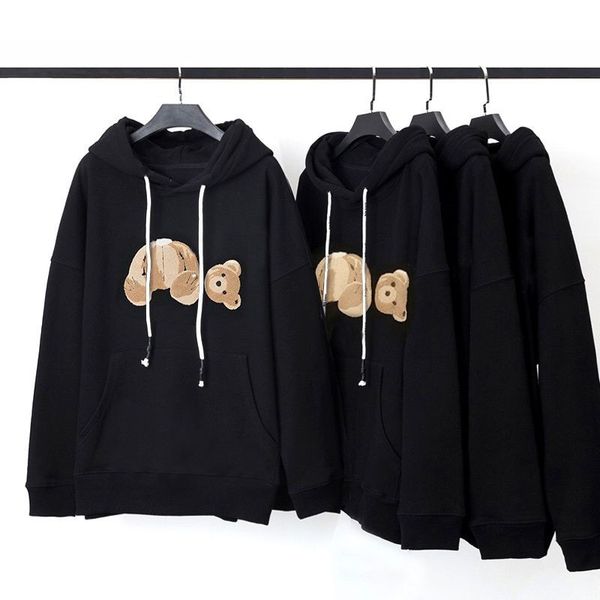 

designer essential mens womens hoodies hoodie fashion hoodys bear print letter printed hoodies pure cotton pullover sweater highend couple s, Black