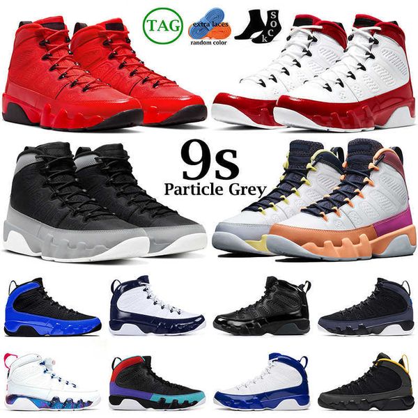 

2022 men basketball shoes 9s jumpman 9 particle grey change the world chile red university gold blue statue mens trainers sports sneakers