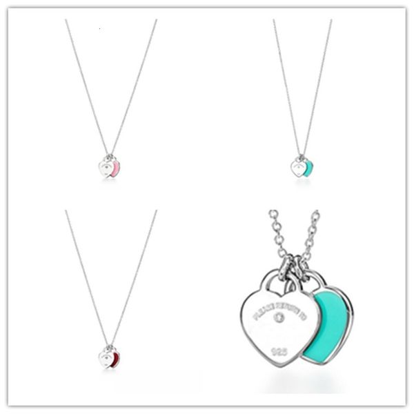 

chokers spring charming original heart necklace in a classic tri color set with s original packaging 221130, Golden;silver