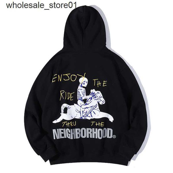 

men's hoodies designer sweatshirts travis jack carousel hoodie men women fleece zip fashion streetwear hooded, Black