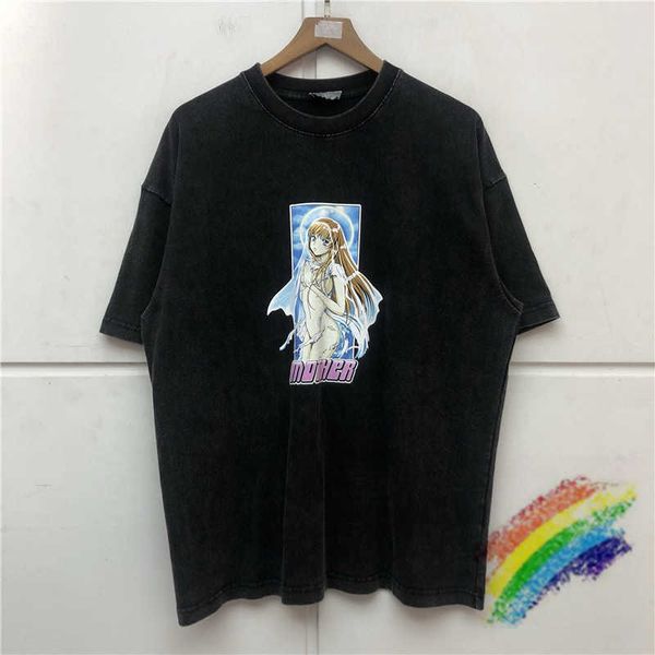 

men's t-shirts vintage nice washed t shirt men women heavy fabric tee oversize short sleeve t221130, White;black