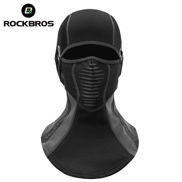

outdoor hats rockbros keep warm cycling face mask winter climbing hiking fleece thermal windproof balaclava running fishing skiing hat 22120, Black;white