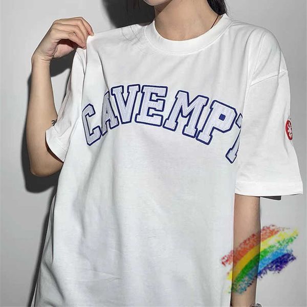 

men's t-shirts patch embroidery cavempt t shirt men women 1 1 vintage cav empt c.e t-shirt oversized tee t221130, White;black