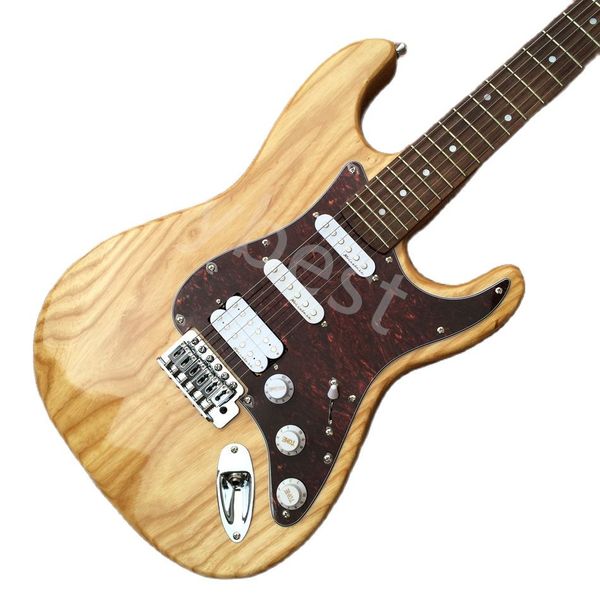 

lvyclassical ash wood stract electric guitar chrome hardware version guitarra