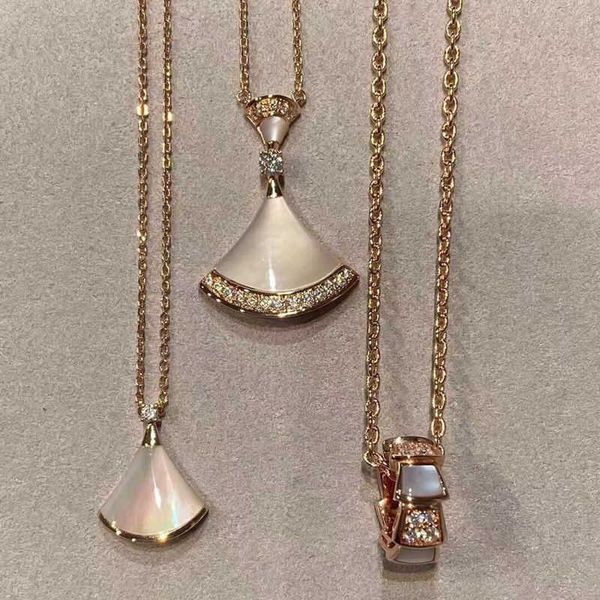 

designer necklaces jewelry bulgar s925 sterling silver small skirt necklace female gradual change boyfriend fan pendant valentine's day