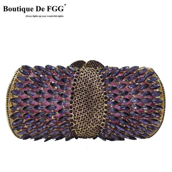 

evening bags boutique de fgg elegant purple women crystal hollow out ladies diamond minaudiere wedding clutch handbag and purse 221130