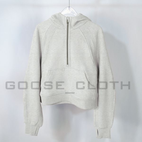 

yoga jackets scuba lulus womens thick lulus hoodie sports half zipper terry designers hoodys sweater cing autumn and winter loose fashion 20, Black
