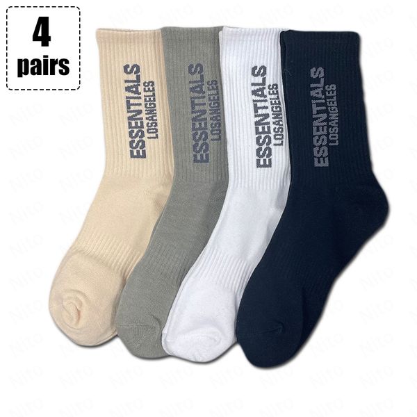 

mens socks sports breathable long tube cotton skateboard casual and women couples fashion hiphop 221130, Black