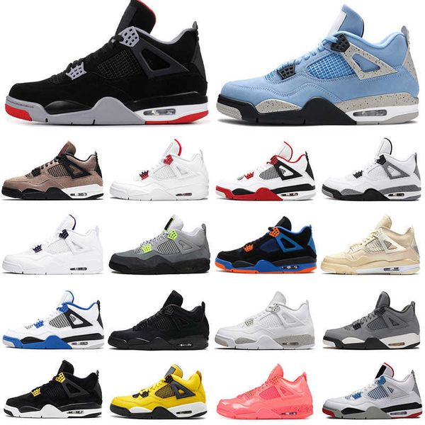

jumpman 4 basketball shoes mens trainers sports sneakers university blue taupe haze white oreo black cat fire red bred cement 4s men