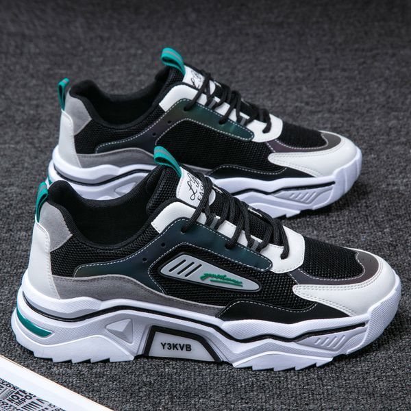 

dress shoes mens sneakers fashion casual running lover gym light breathe comfort outdoor air cushion couple jogging dr54 221130, Black