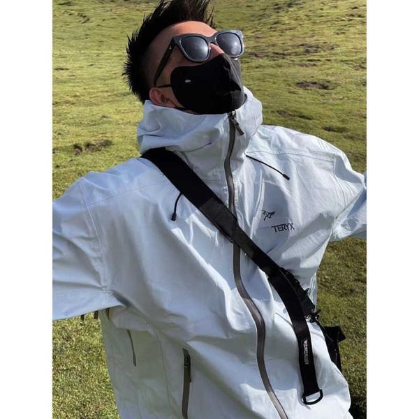

designer jacket mens womens outdoor windproof waterproof hiking sportswear arc loose hooded coat casual charging jackets, Black;brown