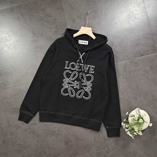 

new designer loew's sweatshirts luxury hoodies hoodie 22 year spring and autumn casual embroidery cotton pullover long sleeves sweaters, Black