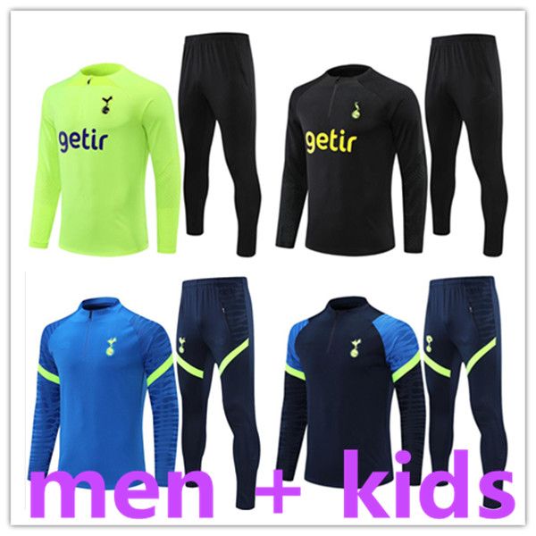 

tottenham spurs tracksuits training designers chandal tuta maillot soccer jerseys football retro kit survetement kids and mens 22 23, Black