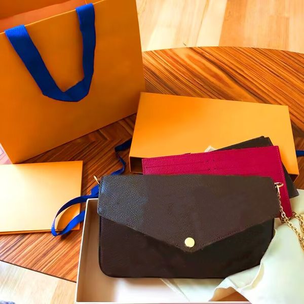 

black luxury purse chain bag designer wallet men flap clutch party classic shoulder makeup letter genuine leather small lady messenger bags