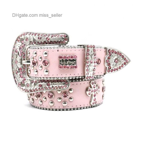 

2022 designer belt bb simon guangzhou rhinestone belt for women handmade personality fashion trend hip hop punk style belt miss seller, Black;brown