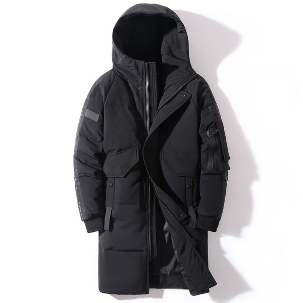 

men's vests winter down jacket hooded fashion long coat men windproof waterproof thick warm brand mens clothing parka l221130, Black;white