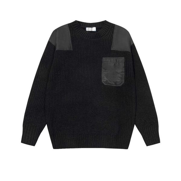

brand women's sweaters designer design 22 autumn and winter new classic nylon pocket decoration men's and women's loose sweat, White;black