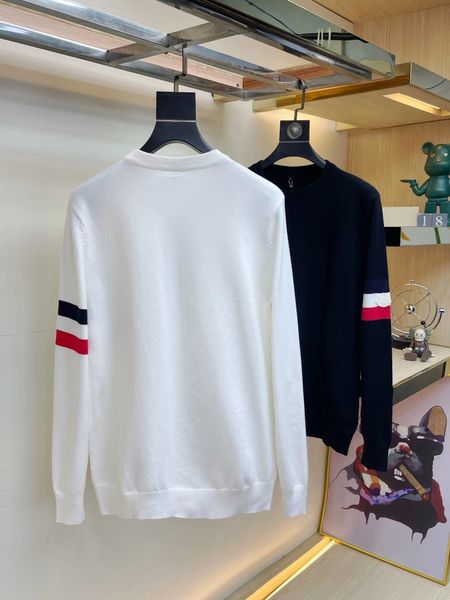 

men sweater women sweaters fashion warm crew neck long sleeve pull geometric printed autumn winter jumper thick casual designer sweater blac, White;black