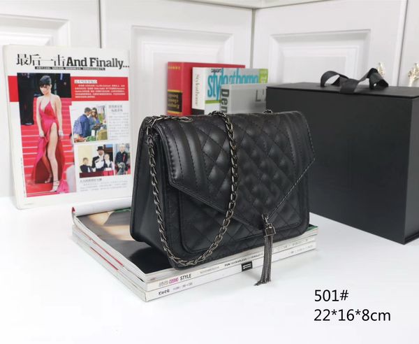

chain luxury designers handbags women bag fashion shoulder leather wallet cross body clutch plain lady totes zipper hasp envelope purse back