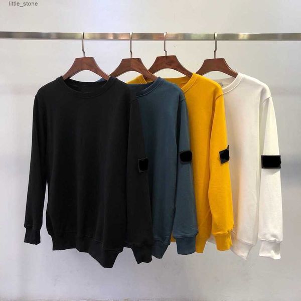 

men's hoodies sweatshirts stone jumpers fashion mens clothing letter embroidery long sleeve pullover man women casual cotton sportsa9ct, Black