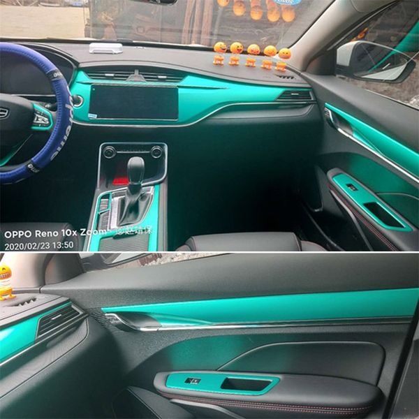 

3d/5d carbon fiber car interior center console cover color change molding sticker decals for geely coolray 2018-2022