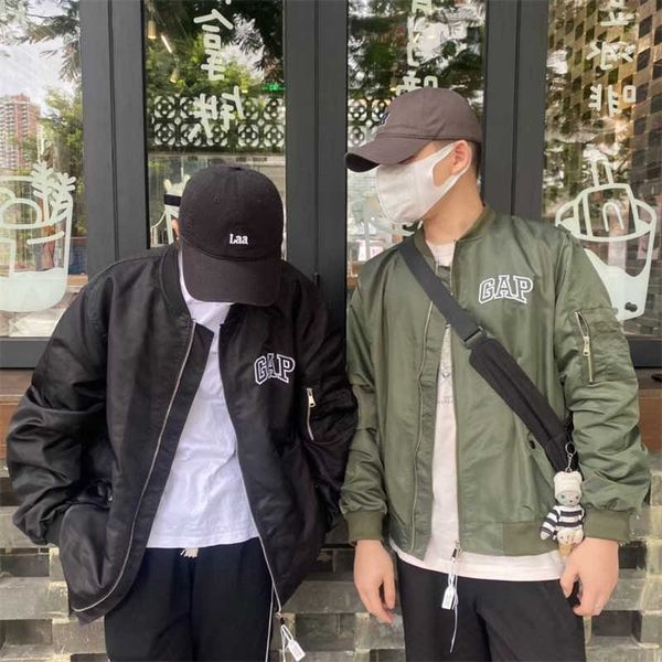 

men's jackets 2022 new jacket simple style double zipper embroidery letters men's and women's jacket black green t221202, Black;brown