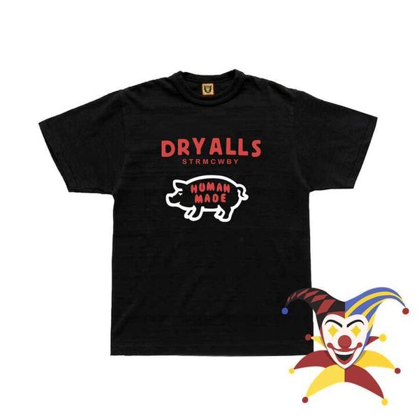 

men's t-shirts pig print human made t shirts men women quality t-shirt tee tees short sleeve men clothing t221202, White;black