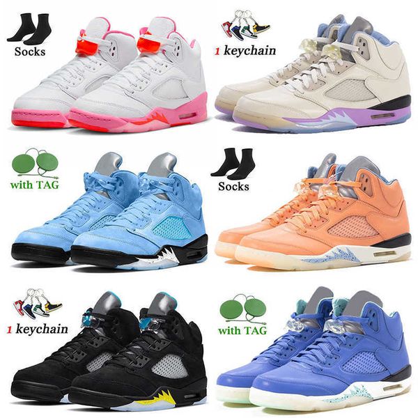 

basketball shoes sneakers trainers fashion with socks 5s university blue 2022 women mens jorda 5 jumpman 5s pinksicle dj khaled x
