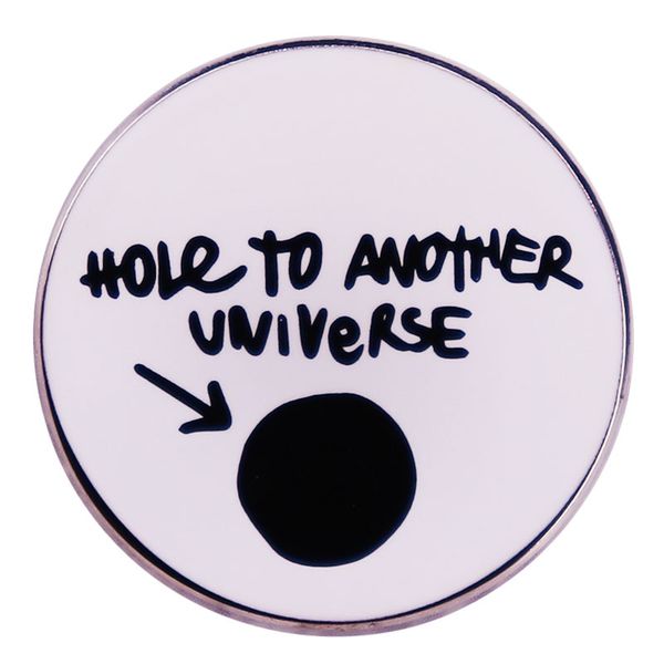 

hole to another universe enamel pin creative button badge cute funny gift, Blue