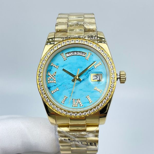 

watch automatic mechanical watches women 36mm wristwatch girlfriend stainless steel fashion with calendar designer wristwatches montre de lu, Slivery;brown